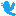 An approximation of the Twitter logo: a blue stylised bird